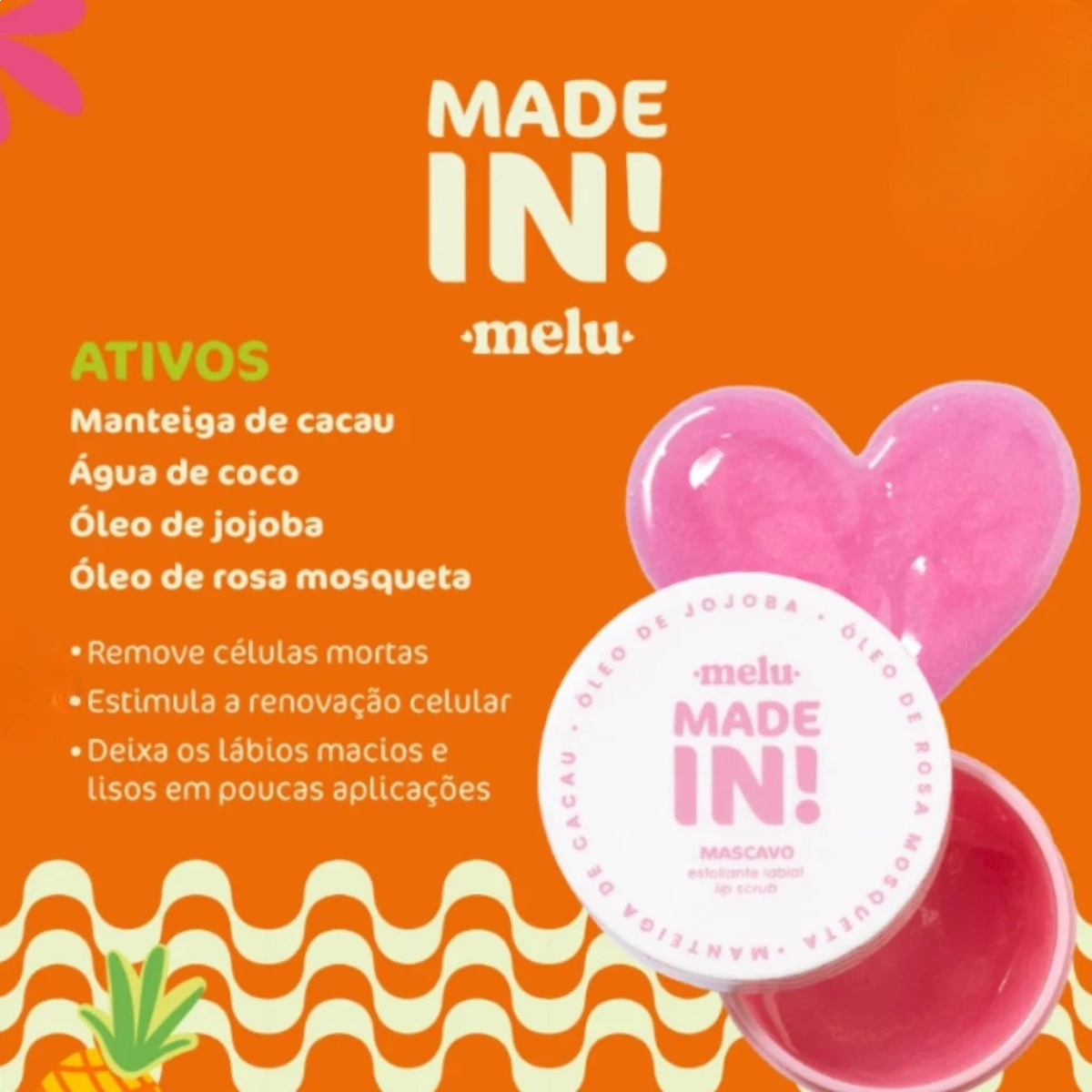 ESFOLIANTE LABIAL MASCAVO MANDE IN RRL6800 MELU RUBY ROSE ESFOLIANTE LABIAL MASCAVO MANDE IN RRL6800 MELU RUBY ROSE