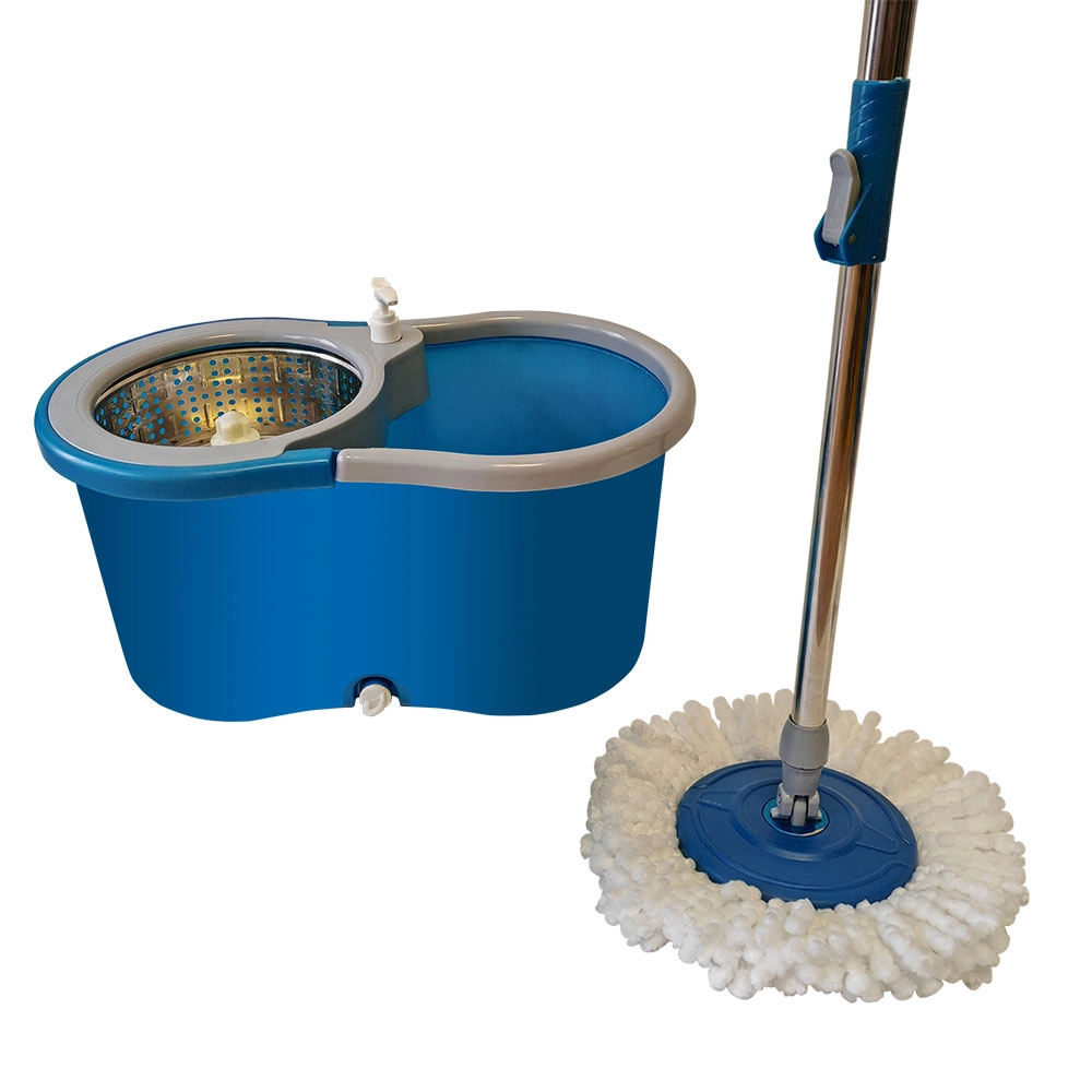 ESFREGÃO MOP TRONOS GIRATORIO COMPACTO BALDE ALUMÍNIO 12L COM 3 REFIS