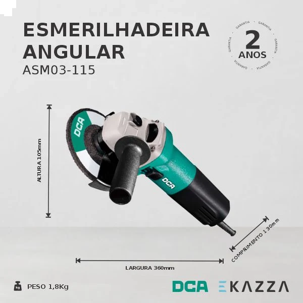Esmerilhadeira Angular 4.1/2'' 850W ASM03-115 ? 127V