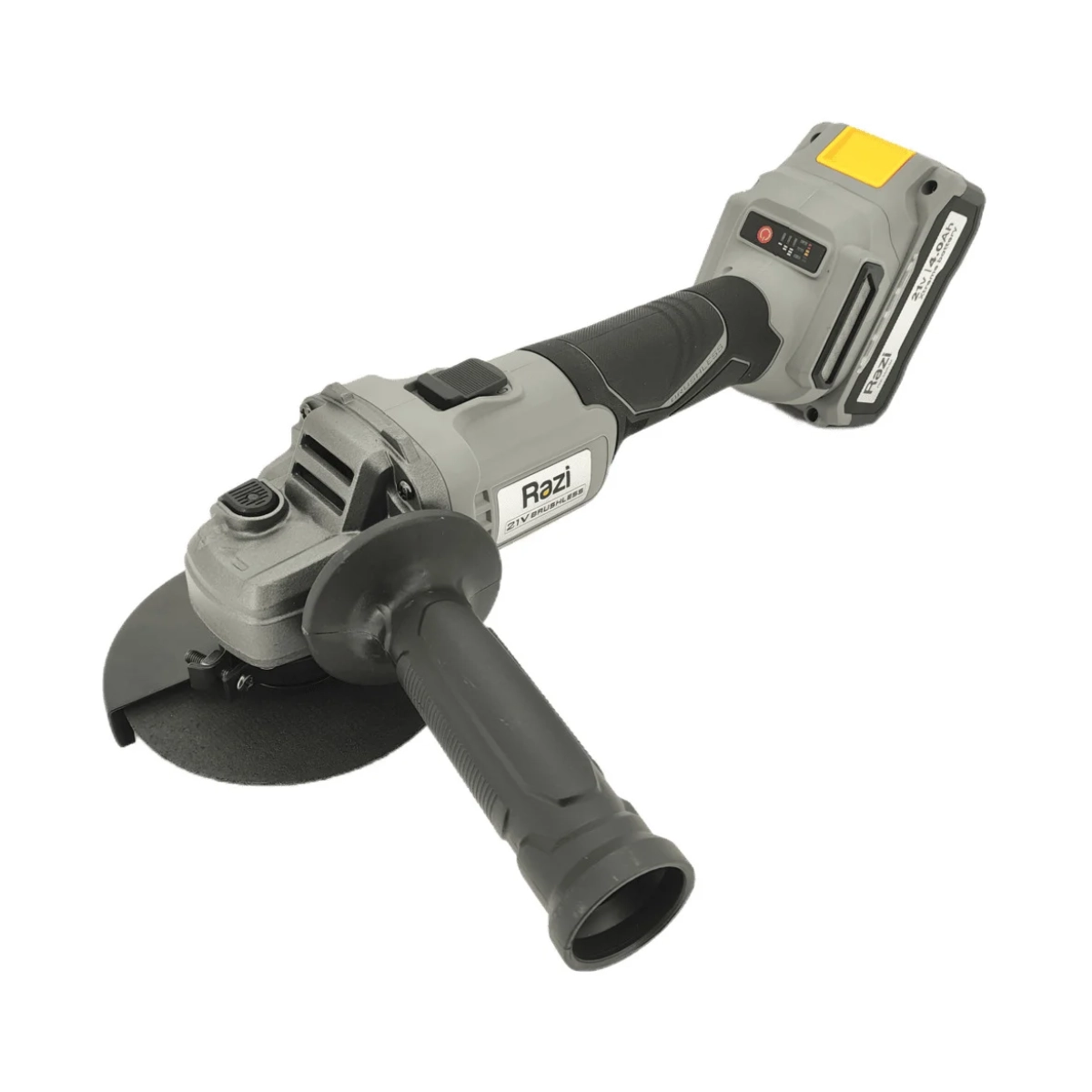 ESMERILHADEIRA ANGULAR BRUSHLESS BATERIA 21V 4,0AH RAZI