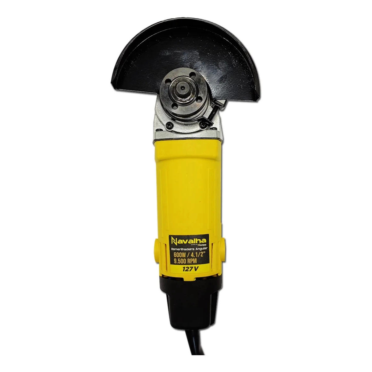 ESMERILHADEIRA NAVALHA ANGULAR 4.1/2 TITANIUM 600W 127V AMARELA