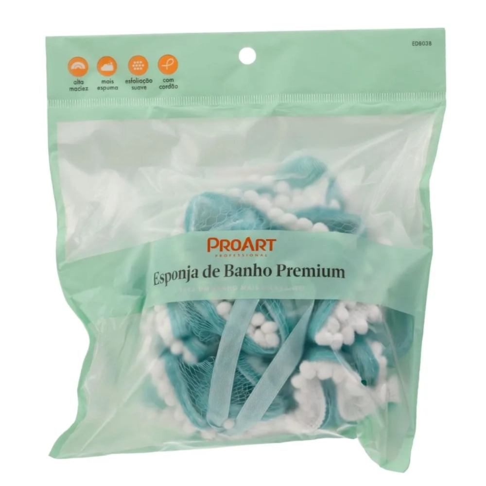 Esponja de Banho Bucha Azul Premium - Proart