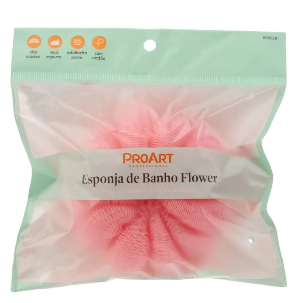 Esponja de Banho Bucha Rosa Flower - Proart