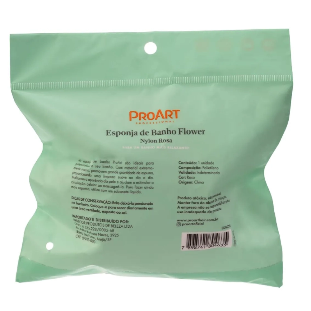 Esponja de Banho Bucha Rosa Flower - Proart
