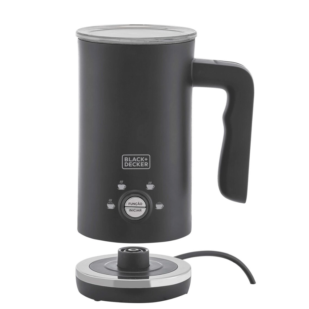 Espumador de Leite Elétrico Black+Decker 300ml Inox 4 Funções 600W 220V