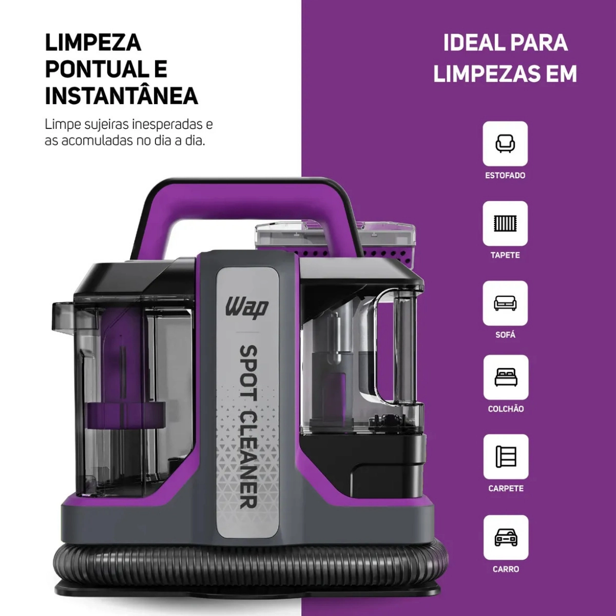 EXTRATORA E HIGIENIZADORA 1450W WAP SPOT CLEANER W3 220V EXTRATORA E HIGIENIZADORA 1450W WAP SPOT CLEANER W3 220V