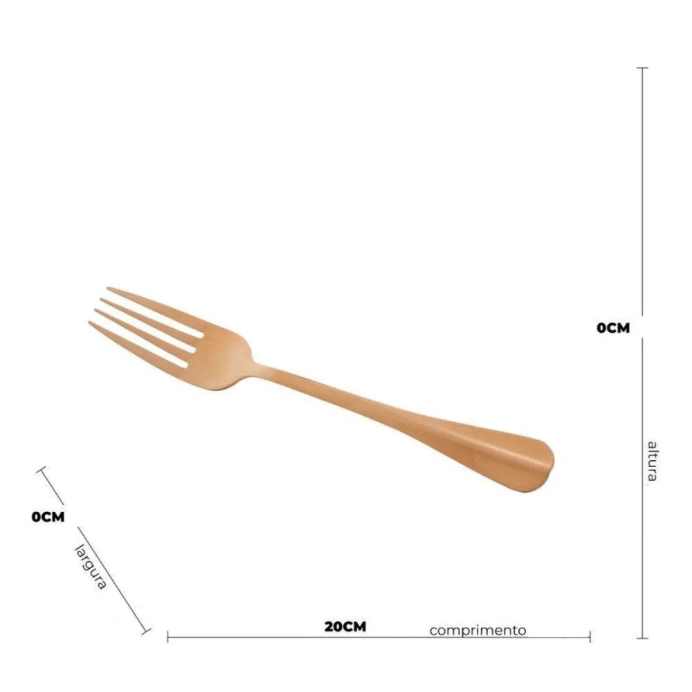 FAQUEIRO 24 PEÇAS EM AÇO INOX POSITANO ROSÊ - LYOR