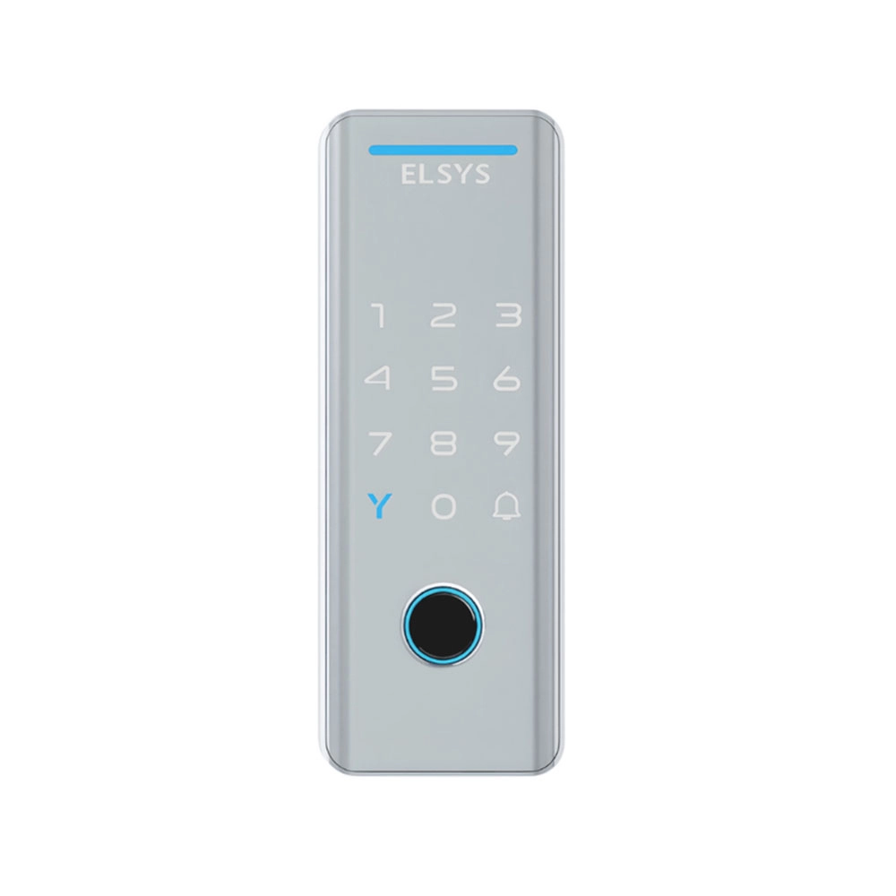 FECHADURA DIGITAL DE SOBREPOR ELSYS VERTICAL WI-FI TECNO ABERTURA POR BIOMETRIA PRATA 