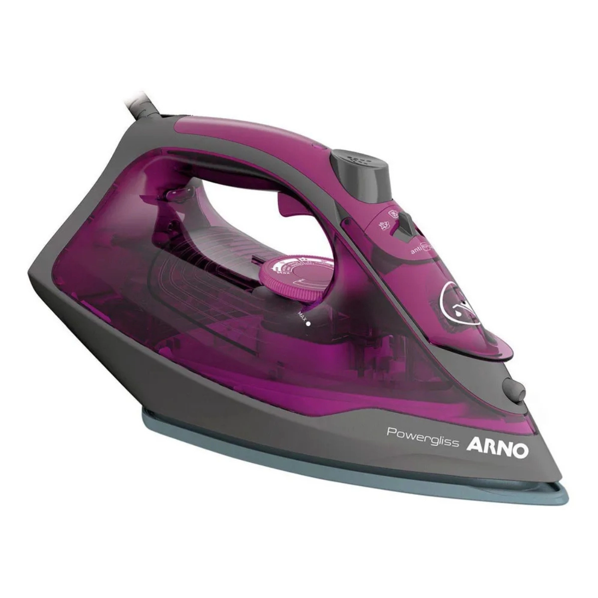FERRO A VAPOR ARNO POWERGLISS BASE XGLIDE FPO1 ROXO 220V