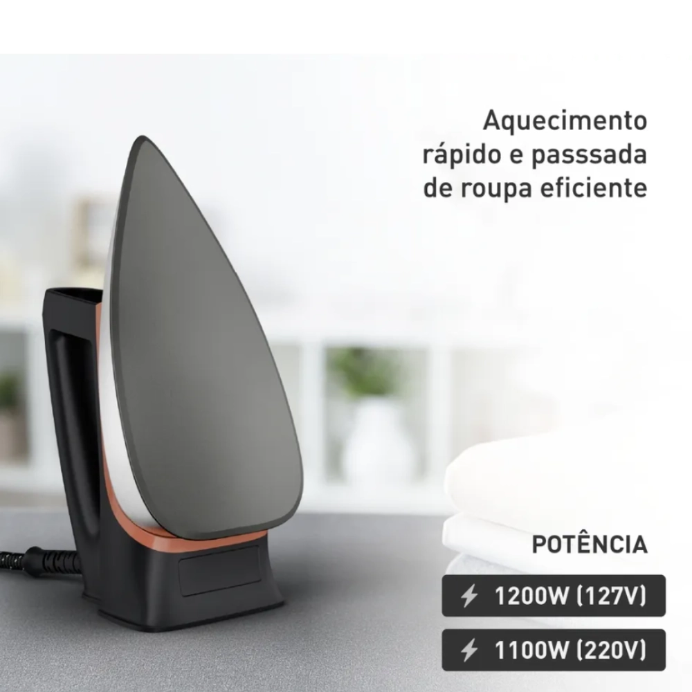 Ferro Arno a Seco Antiaderente 1200w Drygliss - Fs / 110 Volts Ferro Arno a Seco Antiaderente 1200w Drygliss - Fs / 110 Volts