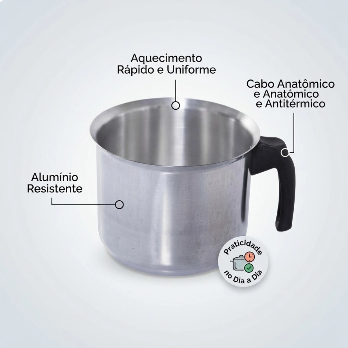 FERVEDOR CANECÃO DE ALUMÍNIO EXTRA N14 ALOESTE 1,7L