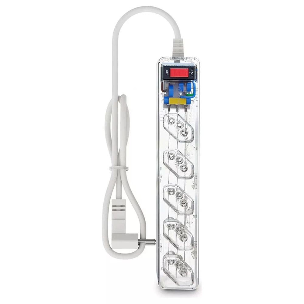 FILTRO DE LINHA + DPS ICLAMPER 5 TOMADAS LCF TRANSPARENTE