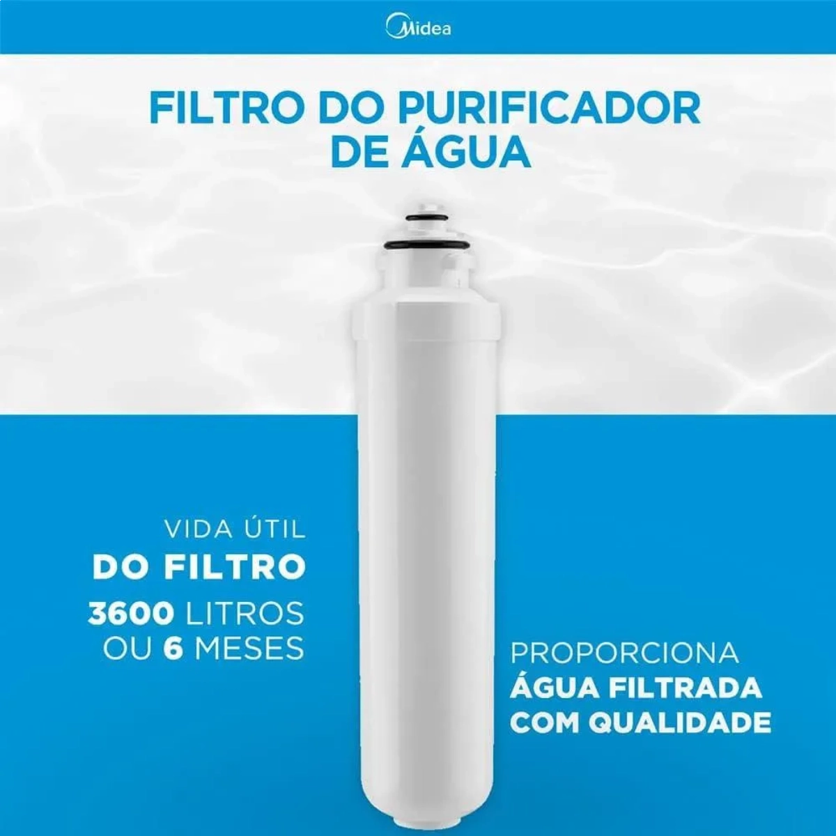 FILTRO DE REPOSIÇÃO PARA PURIFICADOR DE ÁGUA MIDEA FILTRO DE REPOSIÇÃO PARA PURIFICADOR DE ÁGUA MIDEA
