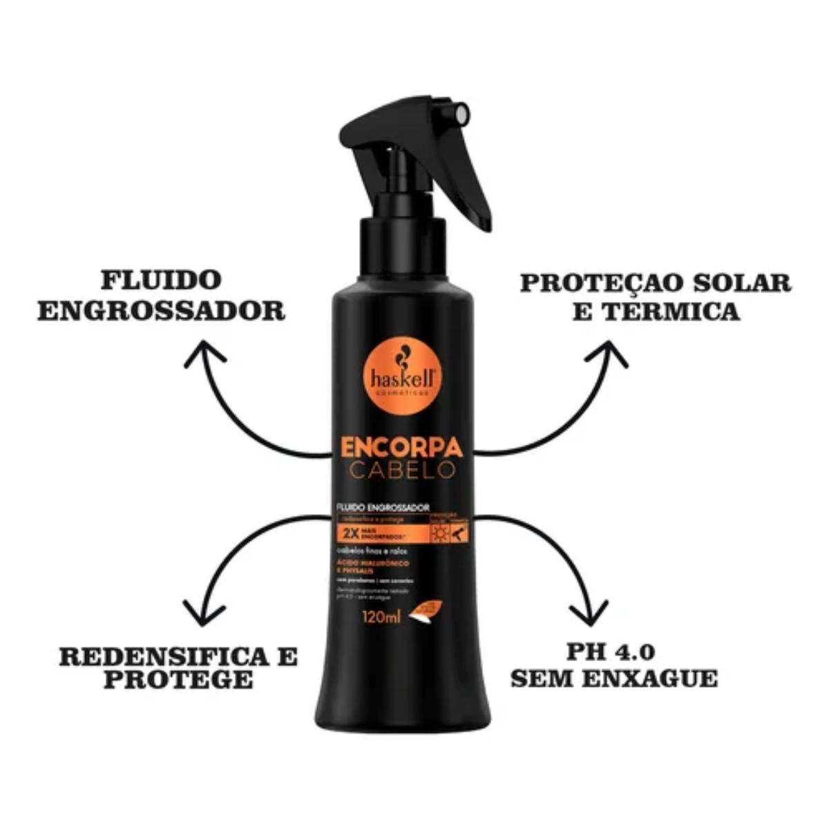 FLUIDO CAPILAR FINALIZADOR ENCORPA CABELO 120ML HASKELL