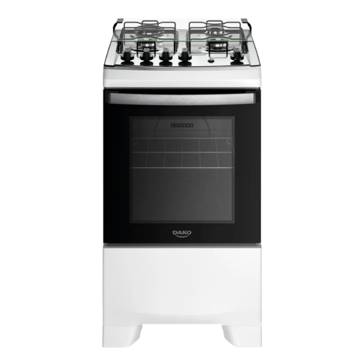 Fogão 4 Bocas Branco com Mesa Inox Dako Supreme