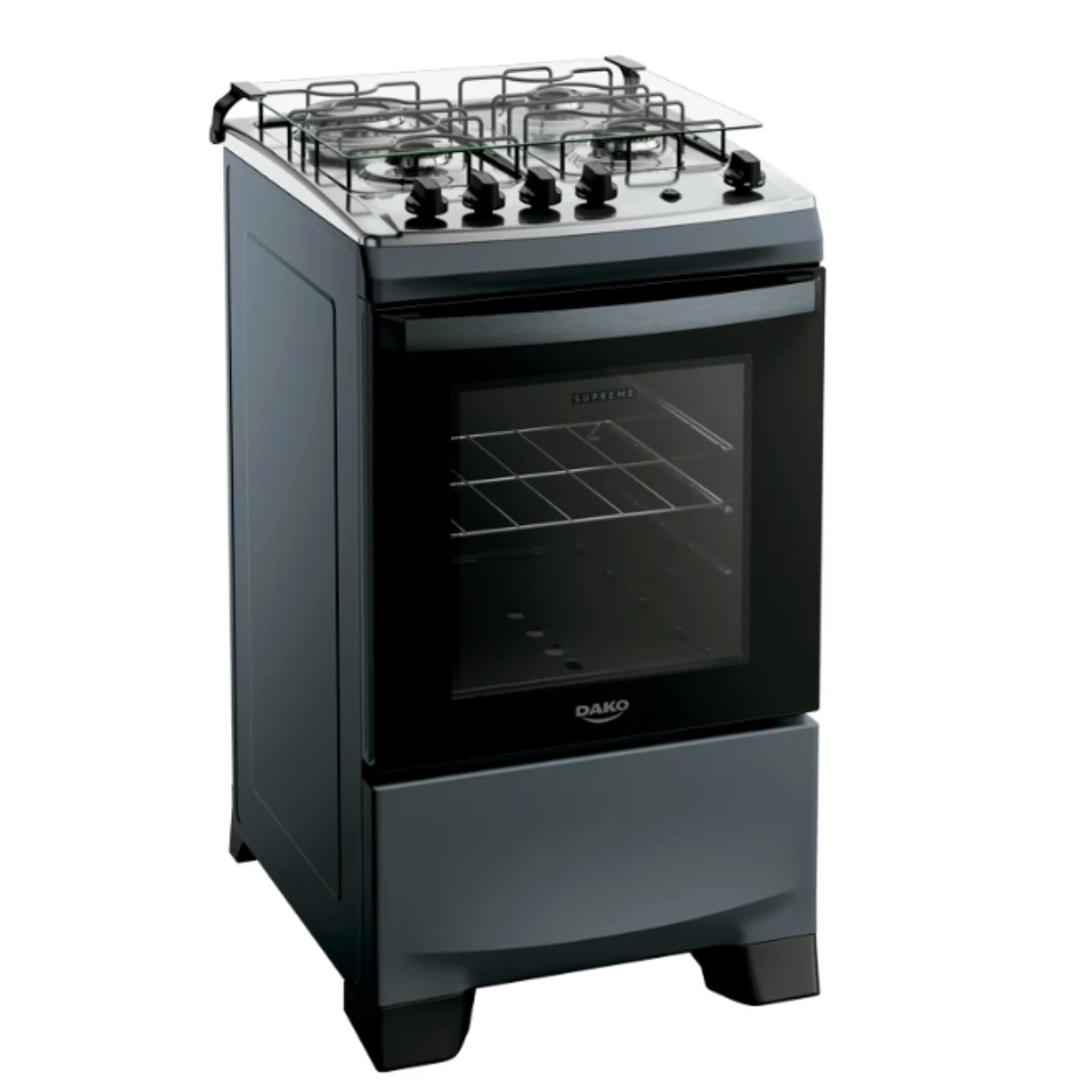 Fogão 4 Bocas Titanium com Mesa Inox Dako Supreme - bivolt 