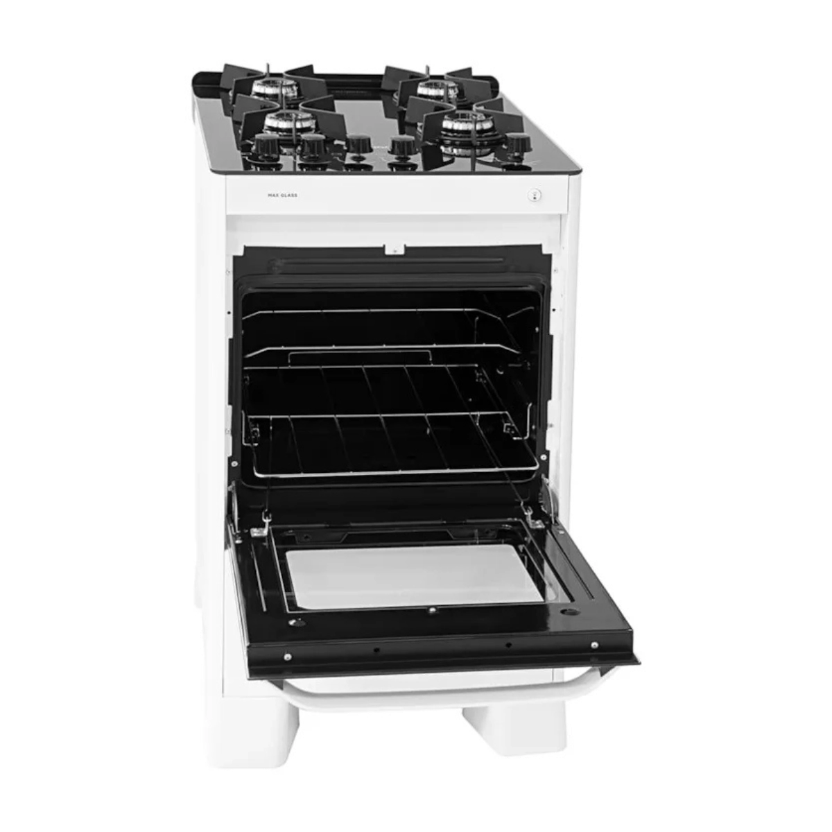 FOGÃO DE PISO MAX GLASS 4 BOCAS BIVOLT FGVMG410BR SUGGAR BRANCO