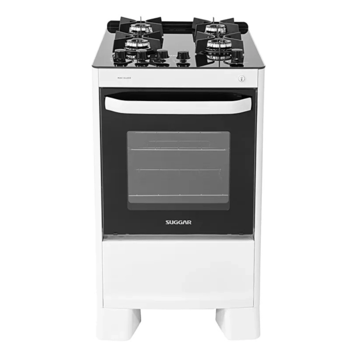 FOGÃO DE PISO MAX GLASS 4 BOCAS BIVOLT FGVMG410BR SUGGAR BRANCO
