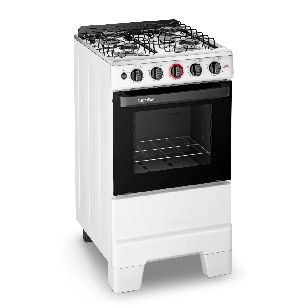 Fogão Esmaltec Ideal Super 4 Bocas Automático F4IAB Branco