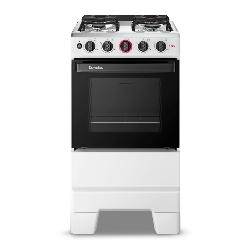 Fogão Esmaltec Ideal Super 4 Bocas Automático F4IAB Branco