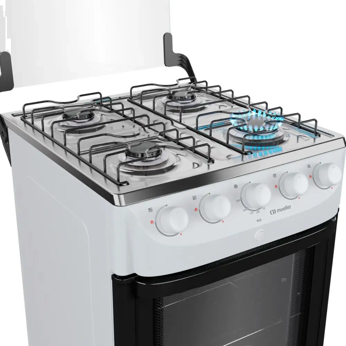 FOGÃO MUELLER 4 BOCAS BRANCO COM ACENDIMENTO AUTOMÁTICO MFI4BB