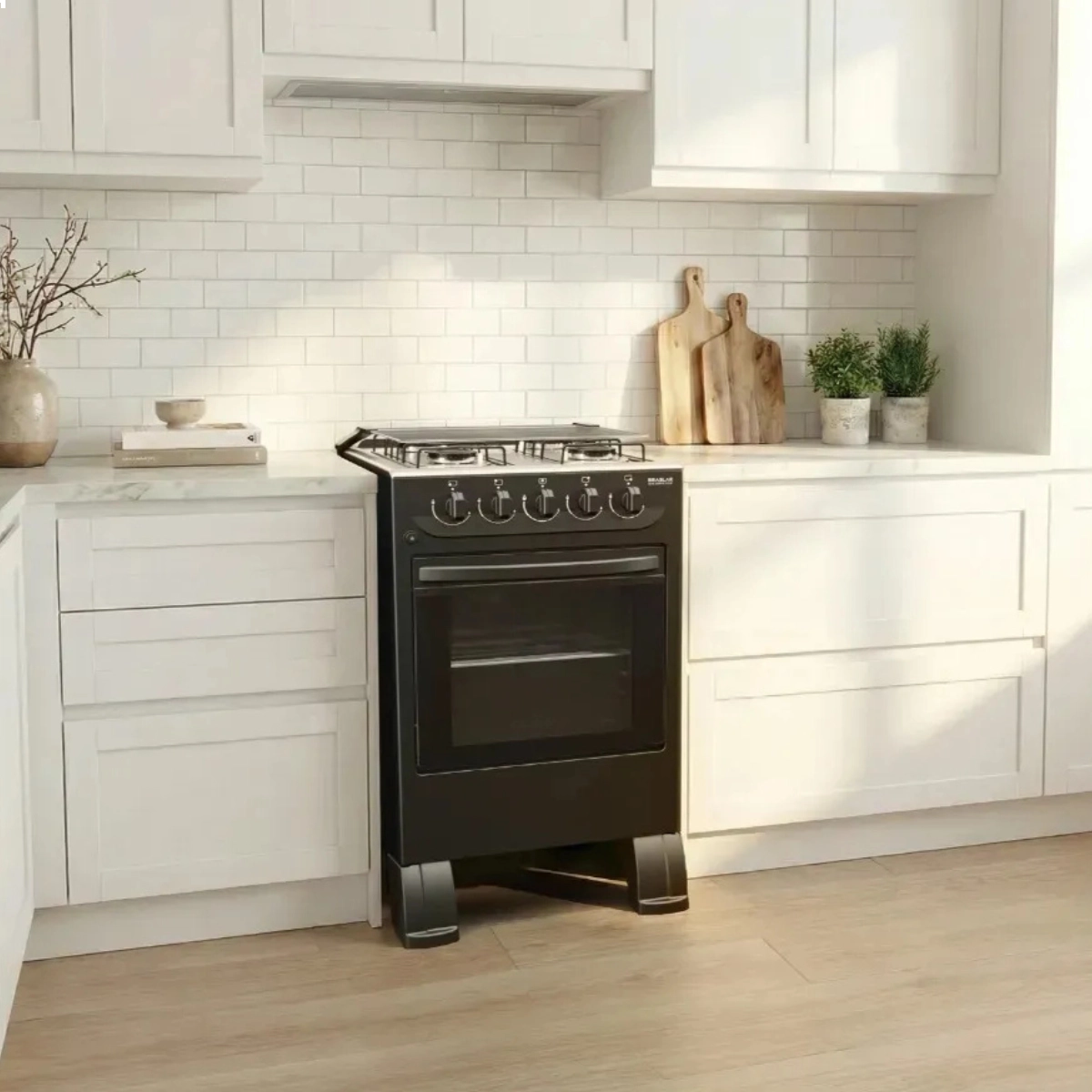 FOGÃO NEW SIRIUS 4 BOCAS MESA INOX BRASLAR COR PRETO