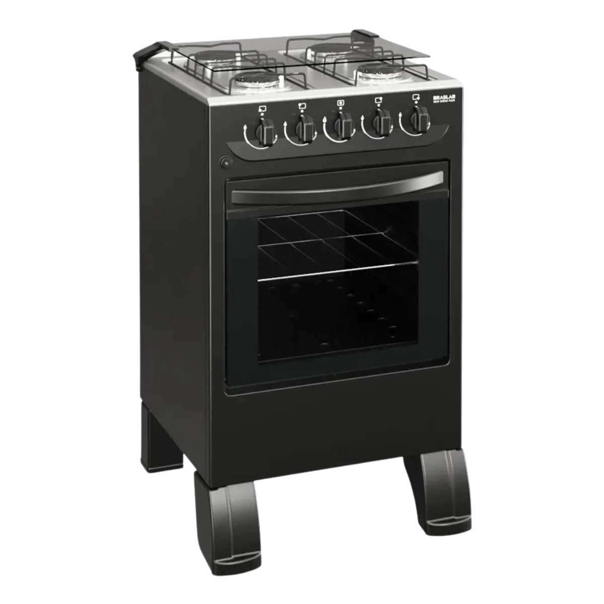 FOGÃO NEW SIRIUS 4 BOCAS MESA INOX BRASLAR COR PRETO