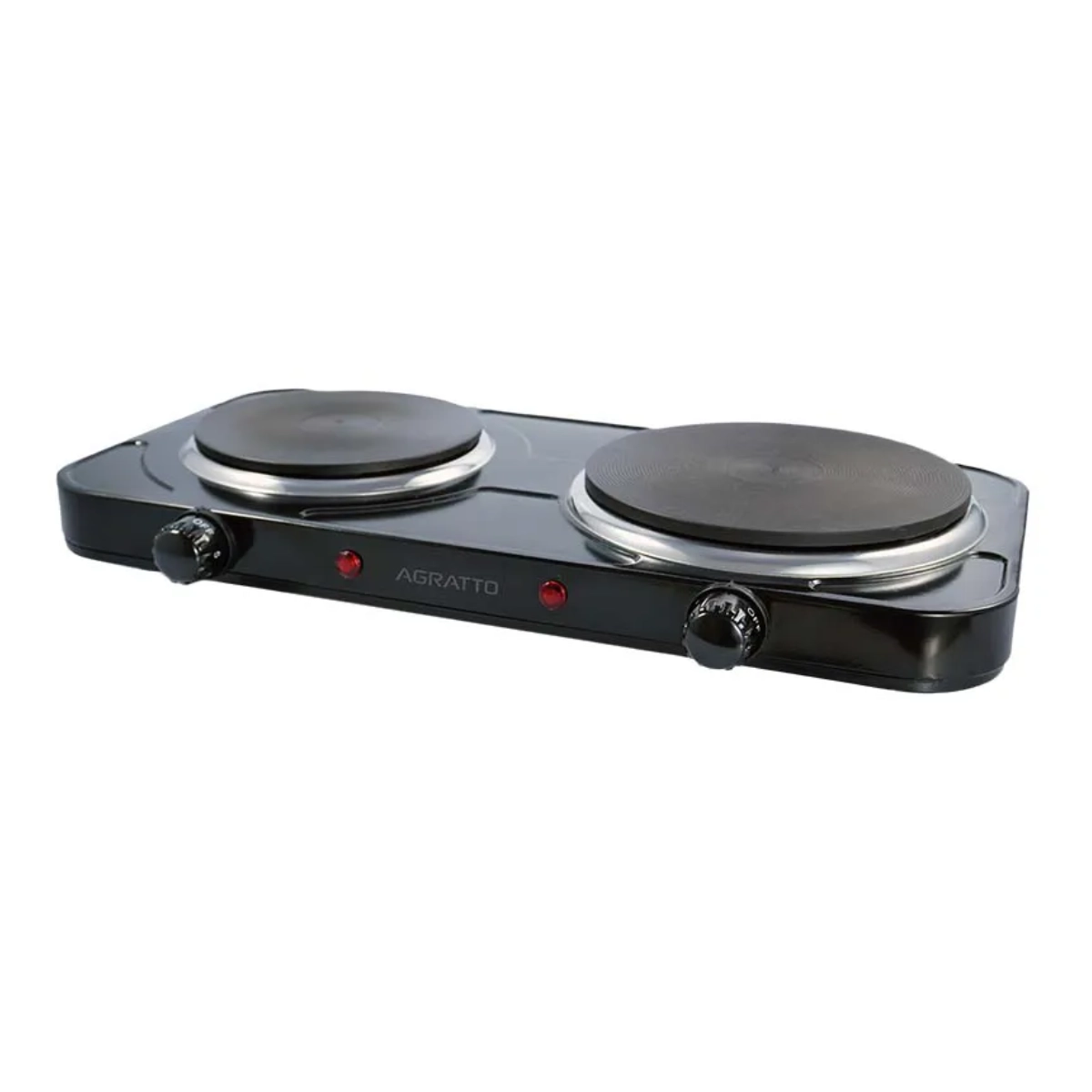 FOGAO ELETRICO DE MESA 2 BOCAS 127V PRETO 2500W AGRATTO