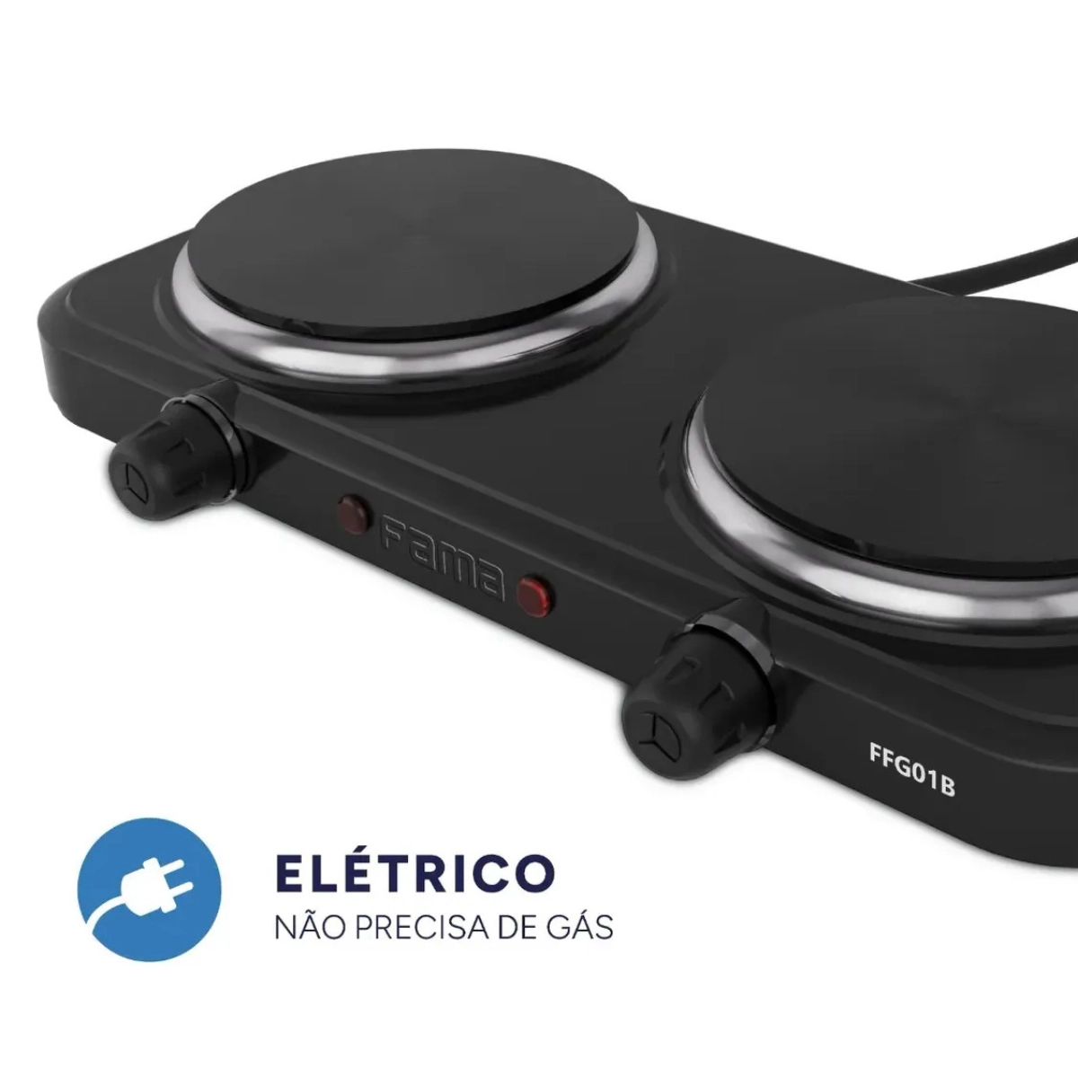 FOGAO ELETRICO DE MESA FAME 2 BOCAS COOKTOP 2000W 220V FOGAO ELETRICO DE MESA FAME 2 BOCAS COOKTOP 2000W 220V