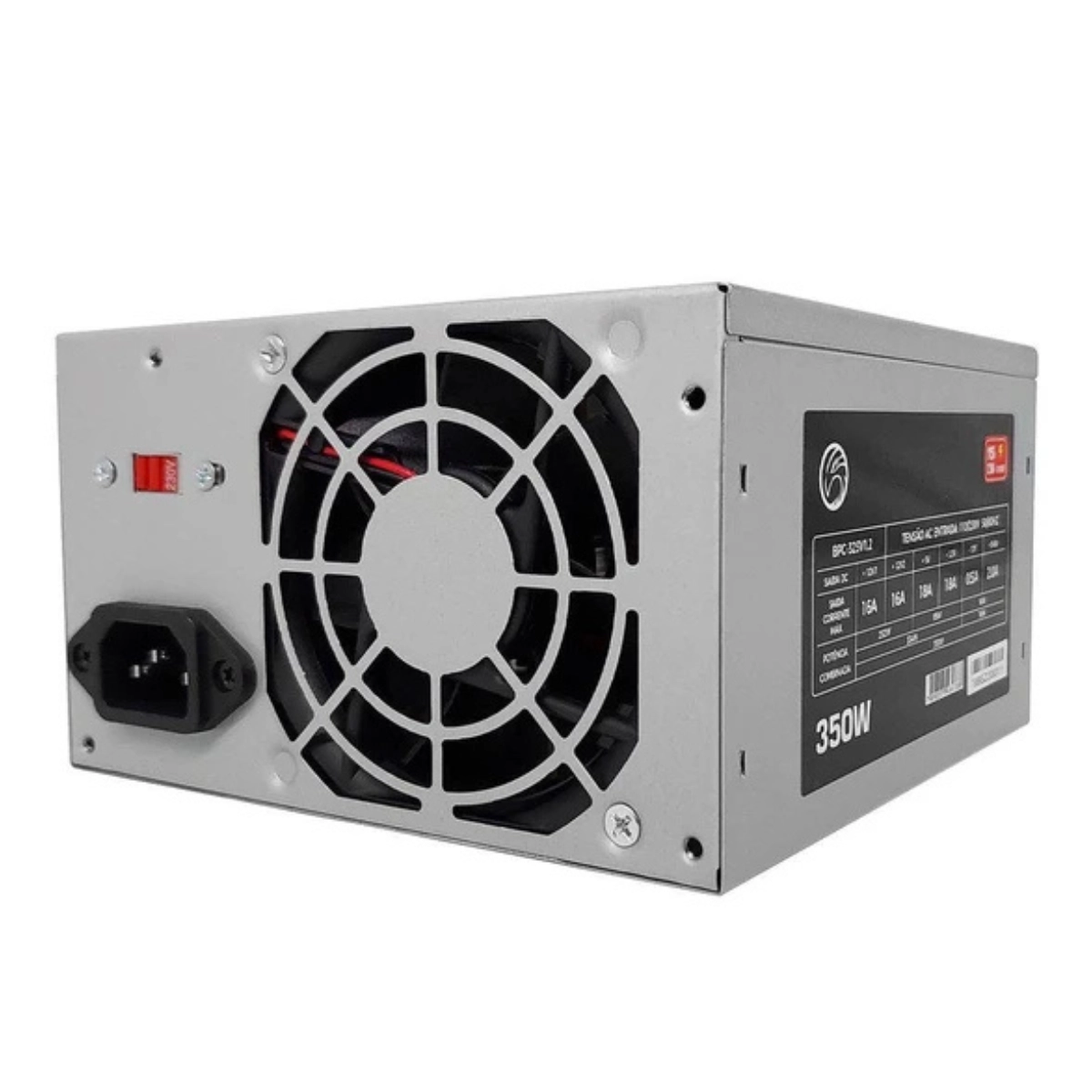 FONTE ATX 350W REAL BRAZILPC BPC-325V.2 24 PINOS OEM FONTE ATX 350W REAL BRAZILPC BPC-325V.2 24 PINOS OEM