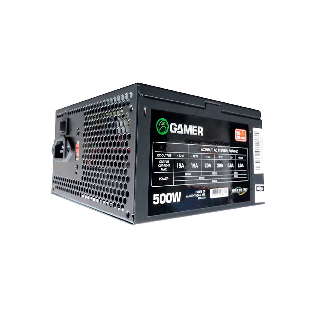 Fonte Atx 500w Brazilpc 24 Pinos