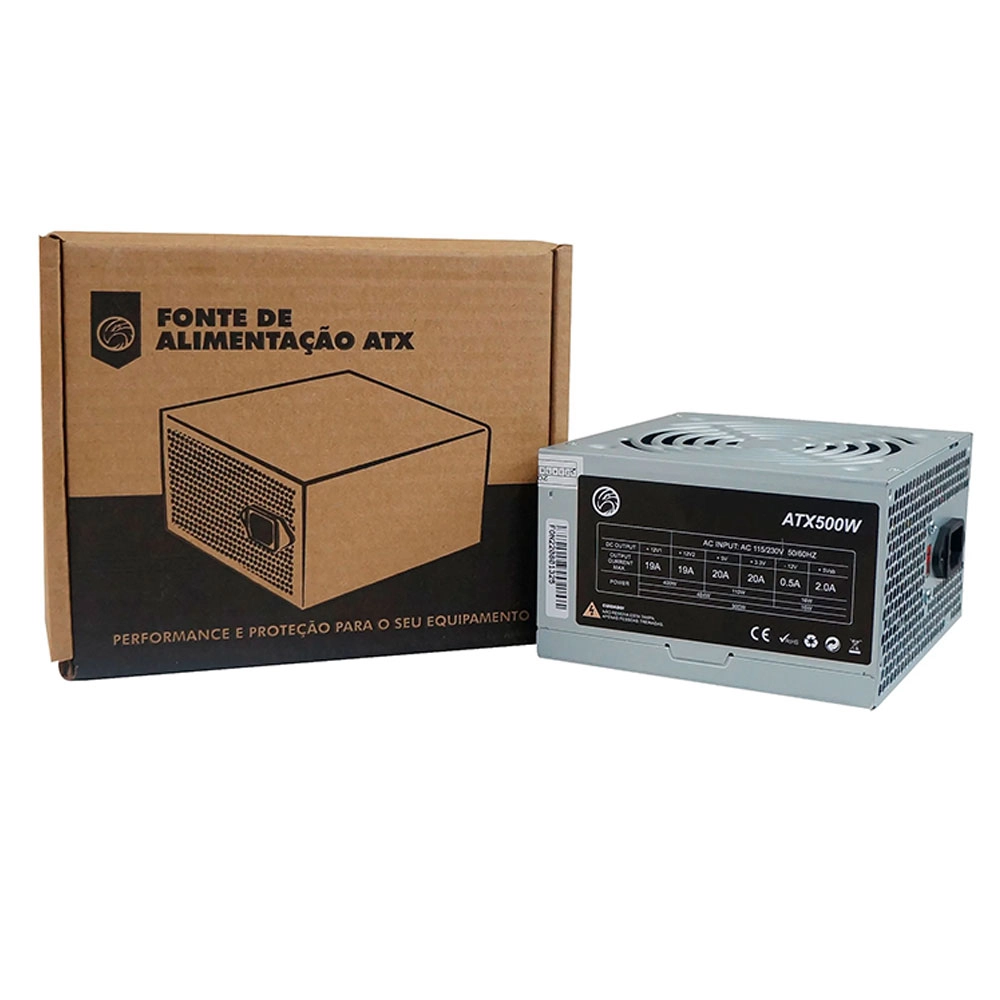 Fonte Atx 500w Trs/5350-m 24 Pinos Box