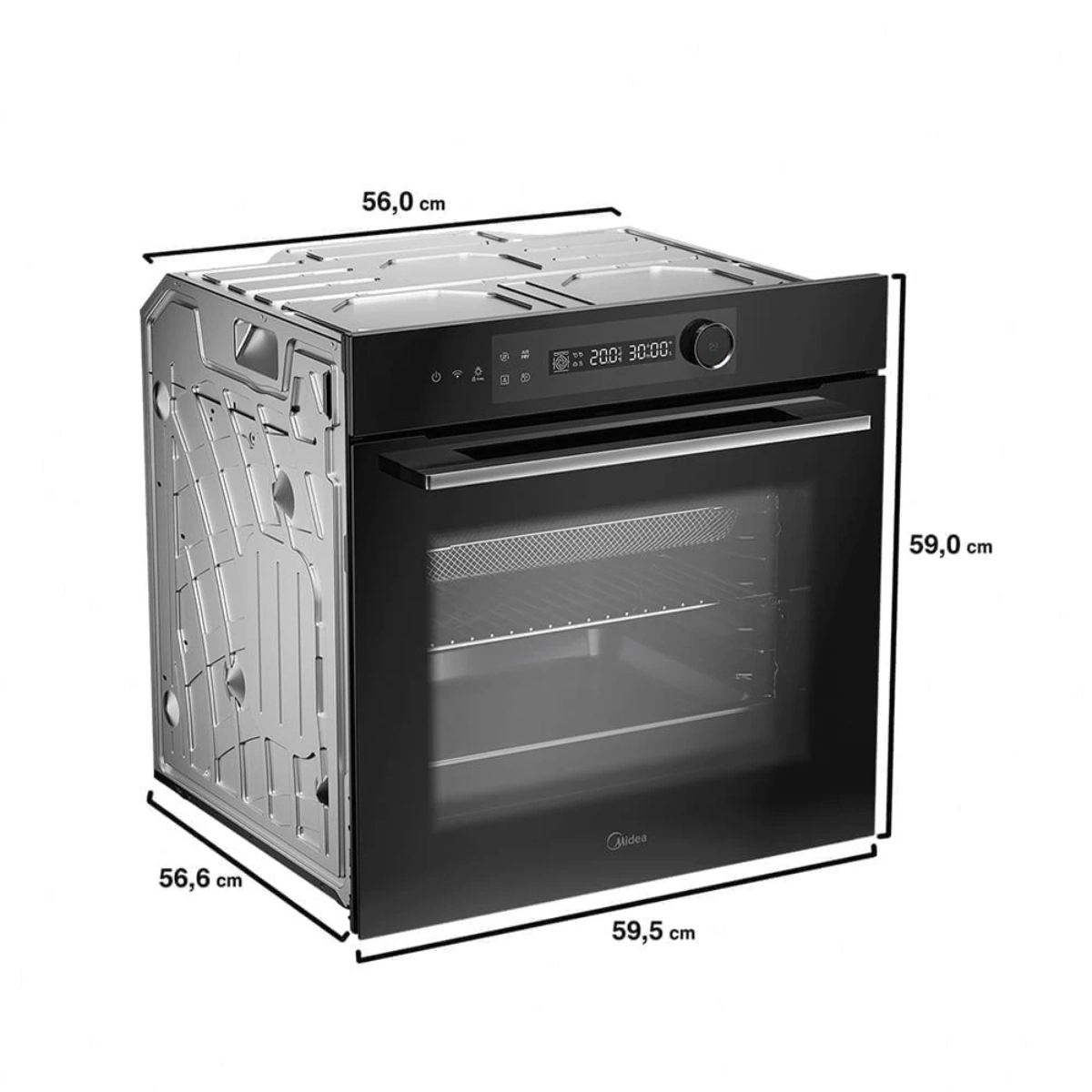 FORNO DE EMBUTIR ELÉTRICO 80L MIDEA TOUCH SMART AIRFRYER 14 FUNÇÕES 220V FORNO DE EMBUTIR ELÉTRICO 80L MIDEA TOUCH SMART AIRFRYER 14 FUNÇÕES 220V