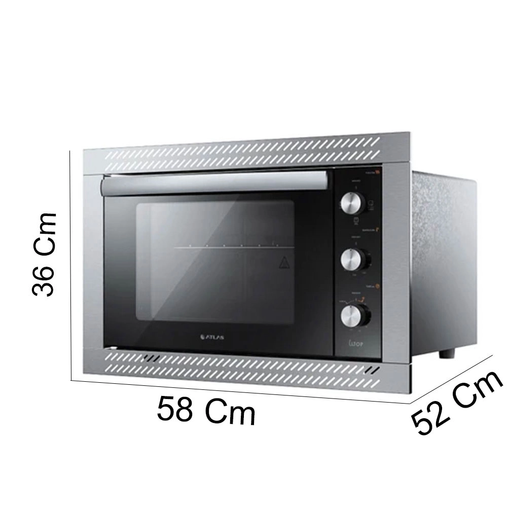 FORNO DE EMBUTIR ELÉTRICO ATLAS UTOP 44L COM GRILL PRETO 220V FORNO DE EMBUTIR ELÉTRICO ATLAS UTOP 44L COM GRILL PRETO 220V