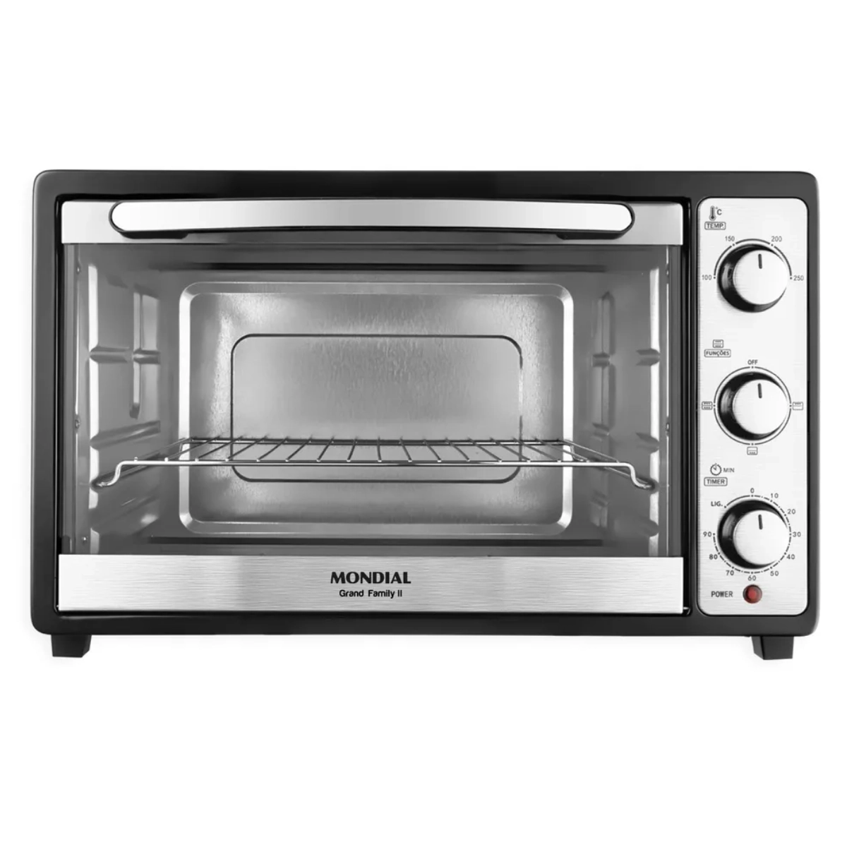 FORNO ELÉTRICO 52L GRAND FAMILY II MONDIAL PRETO/INOX 1800W 60HZ