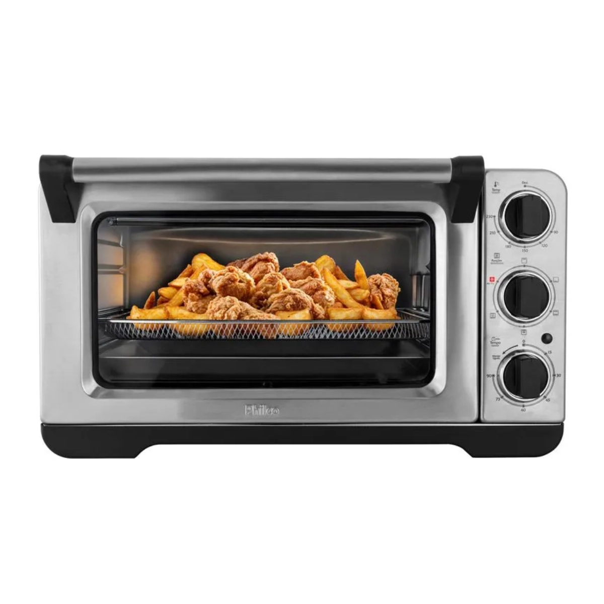FORNO ELÉTRICO AIR FRY OVEN PHILCO 36L 4 EM 1 INOX 220V