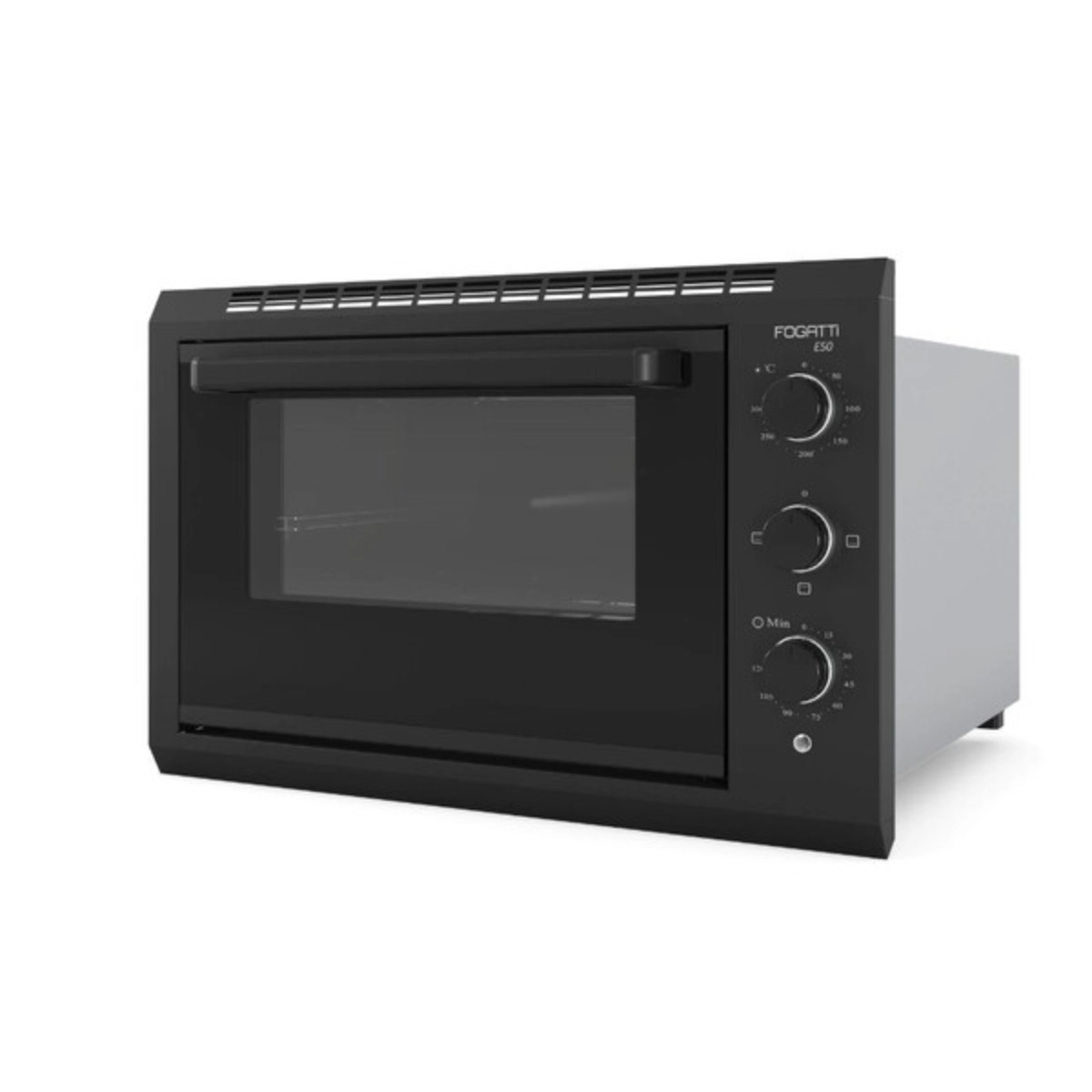 FORNO ELÉTRICO DE EMBUTIR FOGATTI 50L PRETO 1750W E50 LUZ INTERNA 127V