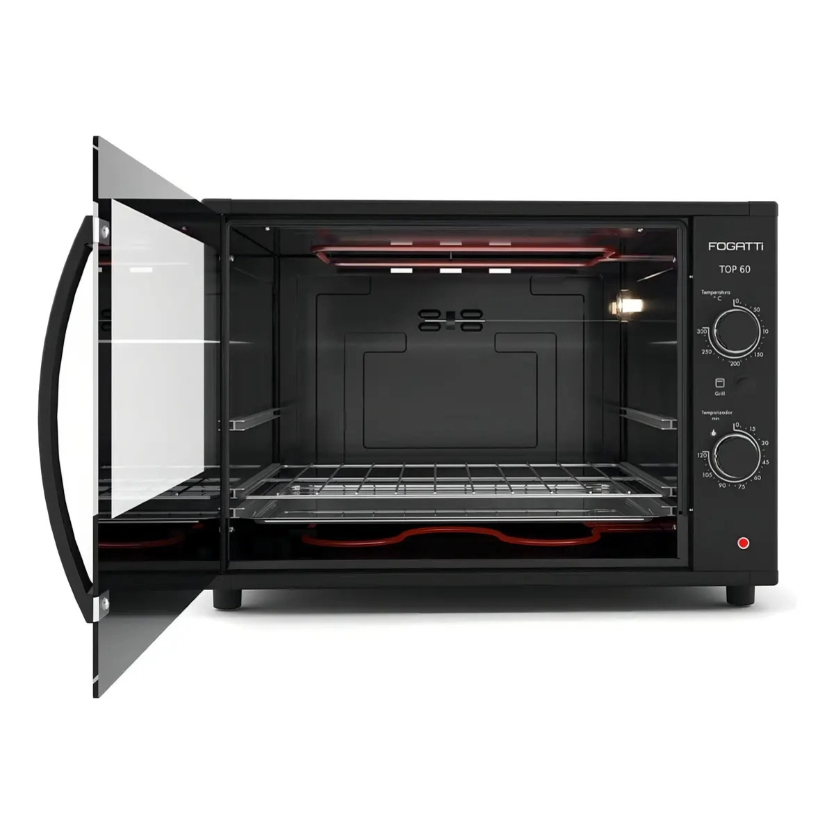 FORNO ELÉTRICO DE EMBUTIR TOP60 FOGATTI 60L PRETO 220V