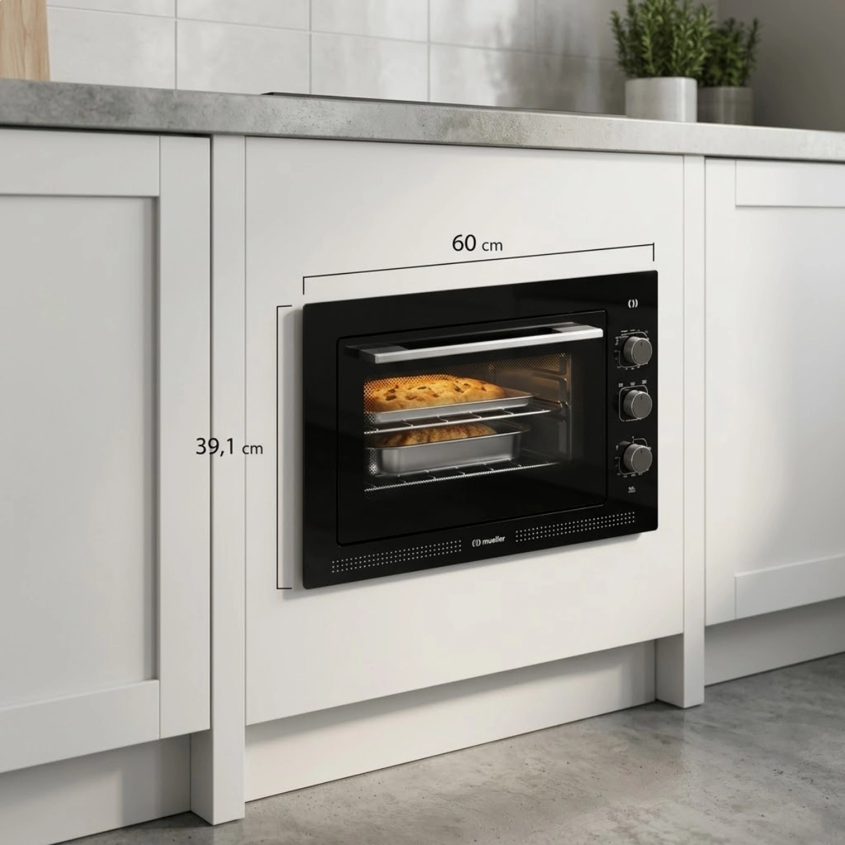 FORNO ELETRICO DE EMBUTIR 50 LITROS PRETO MFE50K MUELLER 127V
