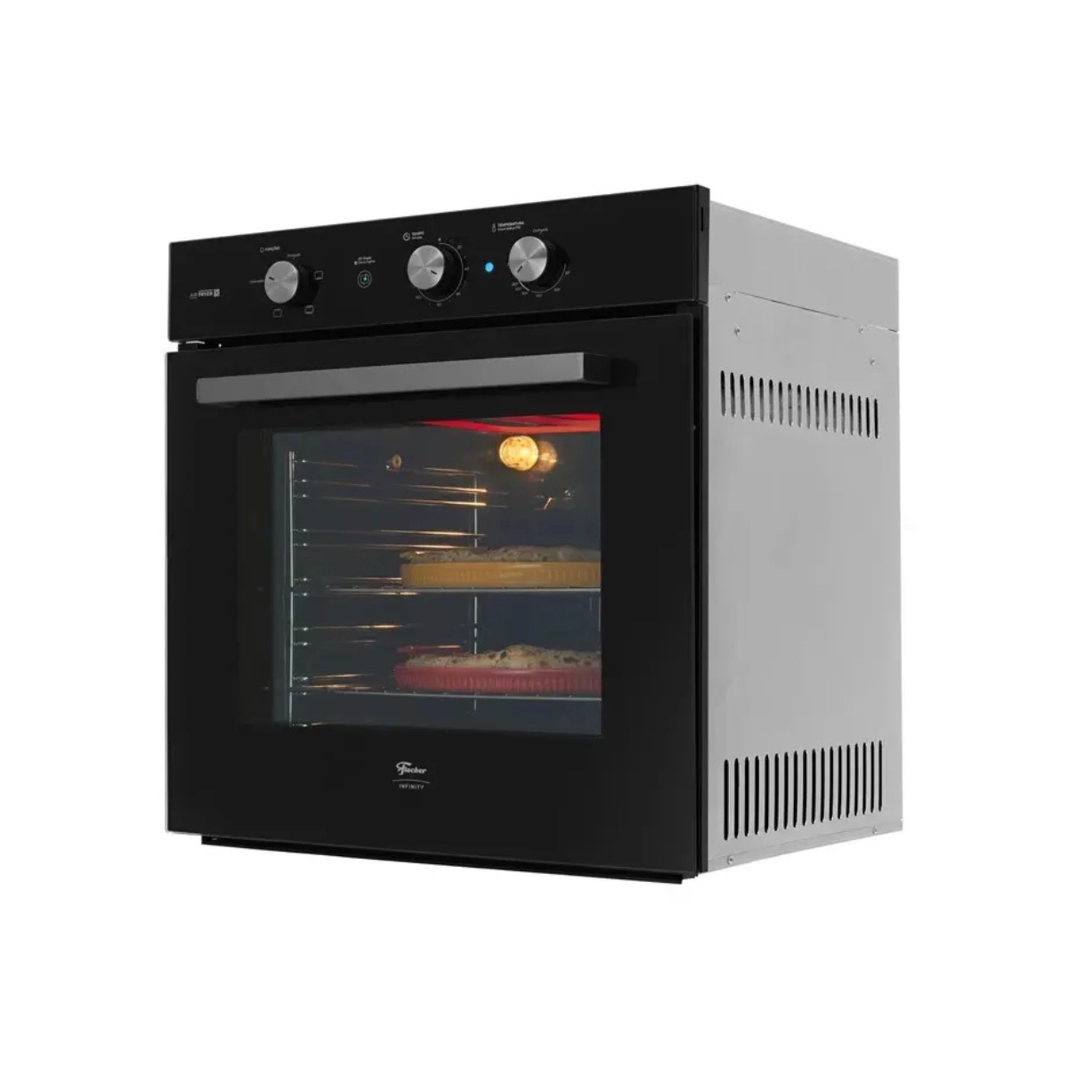Forno Eletrico de Embutir Fischer Infinity 78l com Air Fryer Preto 220v