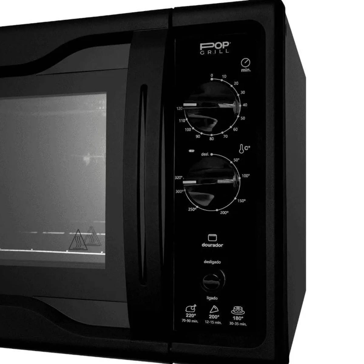 Forno Eletrico Fischer Pop Grill Bancada 44l Black 127v Forno Eletrico Fischer Pop Grill Bancada 44l Black 127v