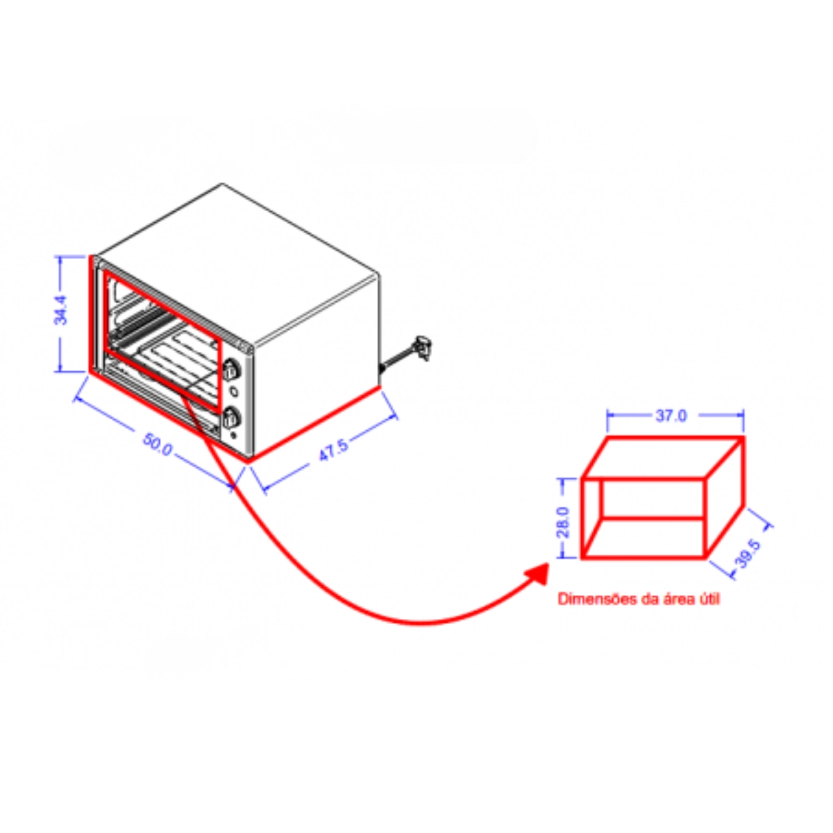 FORNO ELETRICO S40 BLACK 300C 40 LITROS 127V FOGATTI