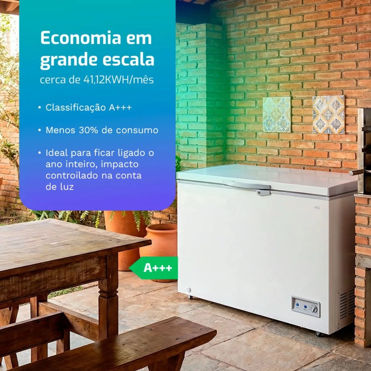 FREEZER E CONSERVADOR HORIZONTAL HQ 400 LITROS HQ-400CFX1 BRANCO 127V FREEZER E CONSERVADOR HORIZONTAL HQ 400 LITROS HQ-400CFX1 BRANCO 127V