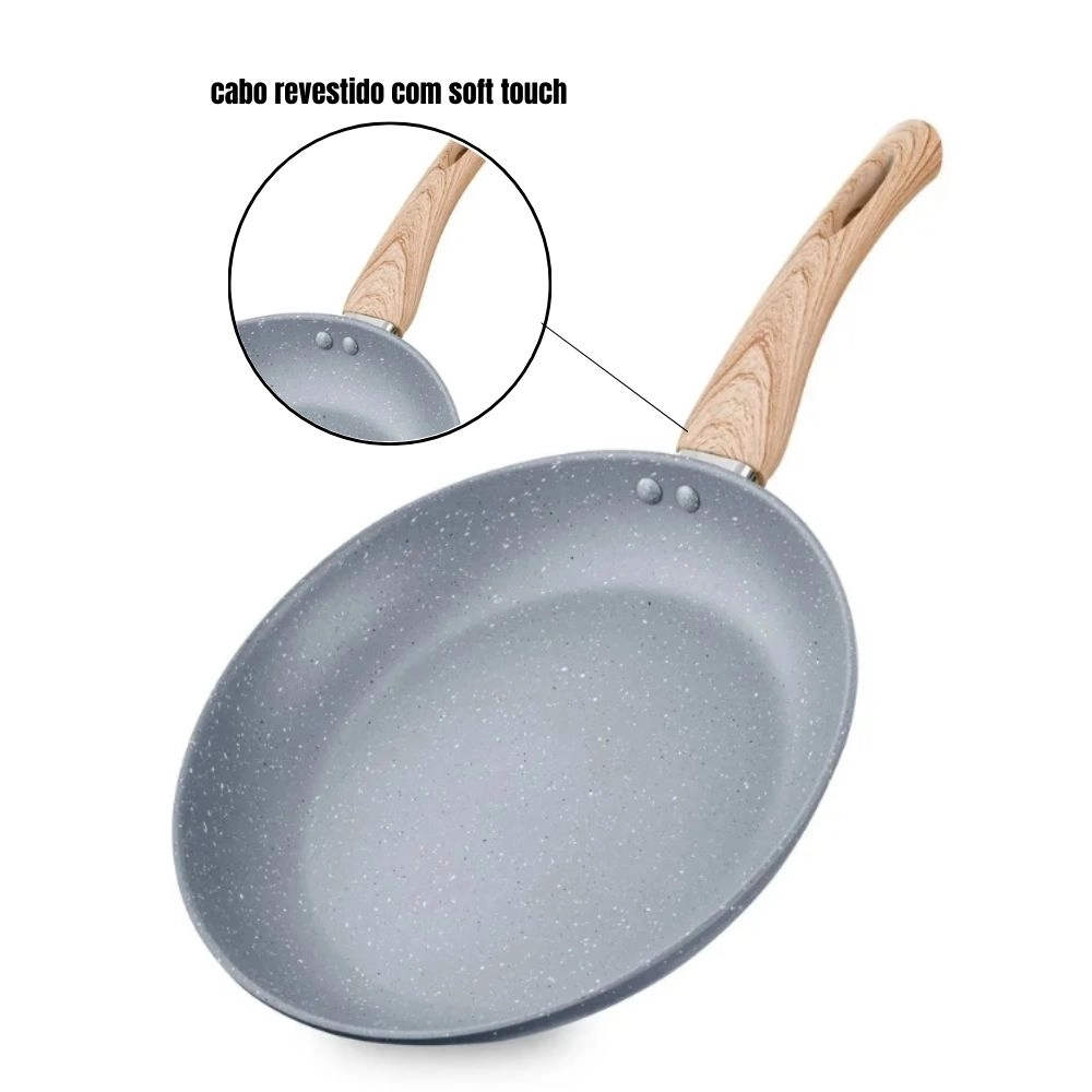 Frigideira Ceramica Antiaderente Fogão Cooktop Indução E Gás - MTA