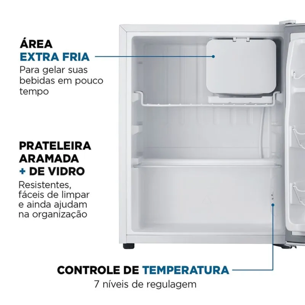 FRIGOBAR 73 LITROS MONDIAL BRANCO E CINZA 127V/60HZ