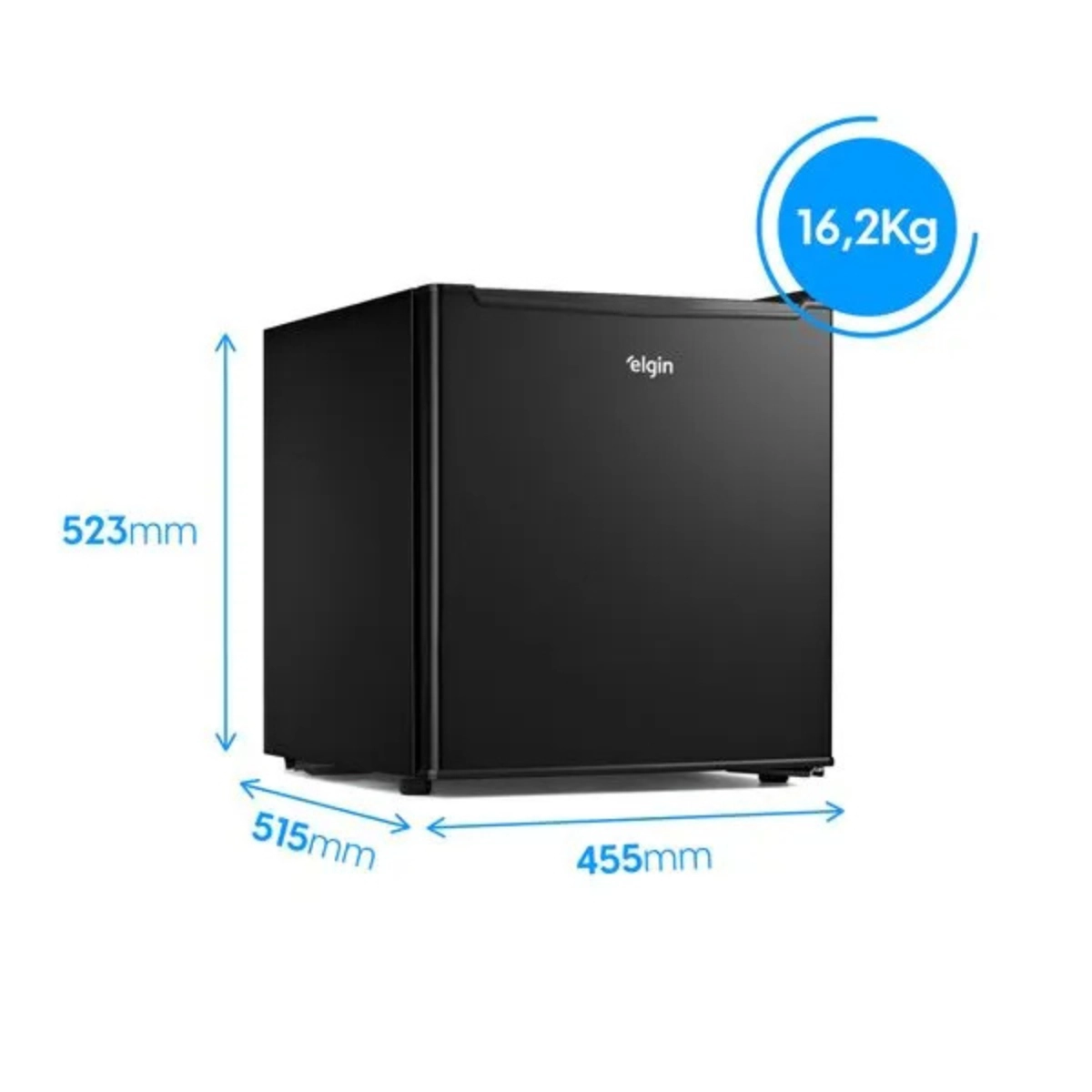 FRIGOBAR ELGIN 47 LITROS 220 PRETO PORTA REVERSIVEL 