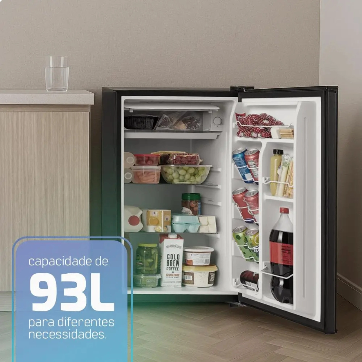 FRIGOBAR ELGIN 93 LITROS 220V PRETO PORTA REVERSIVEL