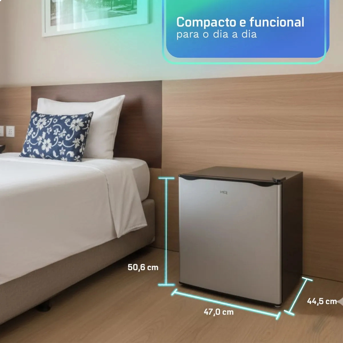 FRIGOBAR HQ 52 LITROS BC-52 220V CINZA COM PORTA REVESIVEL FRIGOBAR HQ 52 LITROS BC-52 220V CINZA COM PORTA REVESIVEL