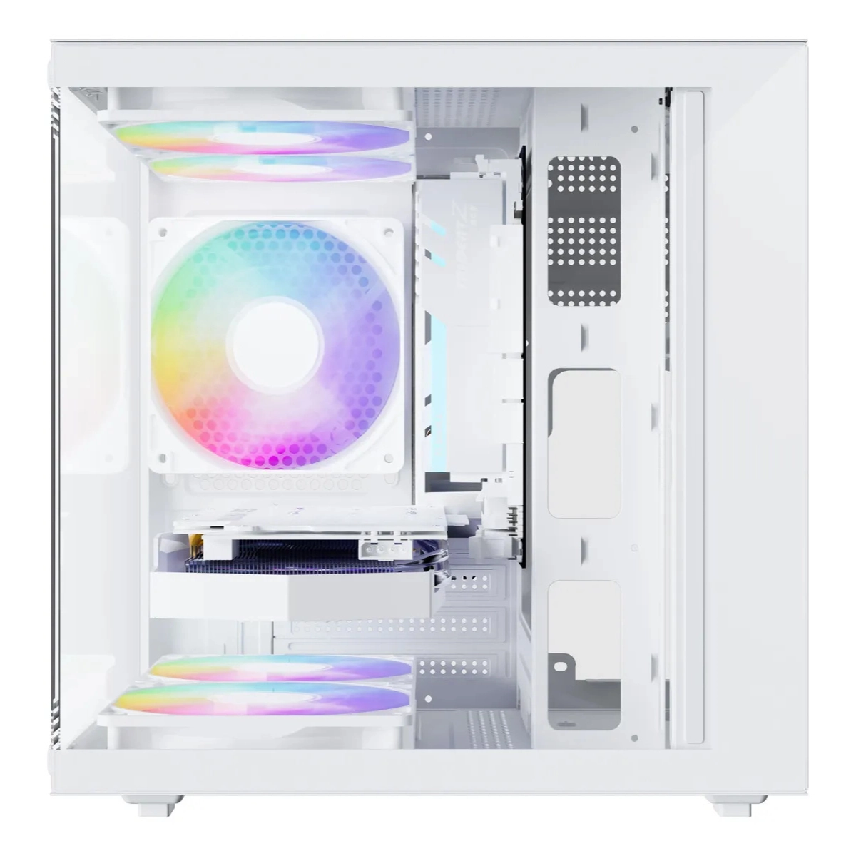 GABINETE GAMER AQUÁRIO LIFE PRO BG-066 C/ 5 COOLER FANS BRANCO