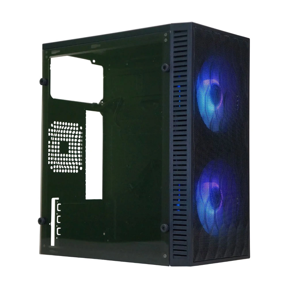 Gabinete Gamer M-atx Brazilpc Bpc-n14b Preto C/ 2 Coolers Embutidos Lateral Acrilico/frente Mash